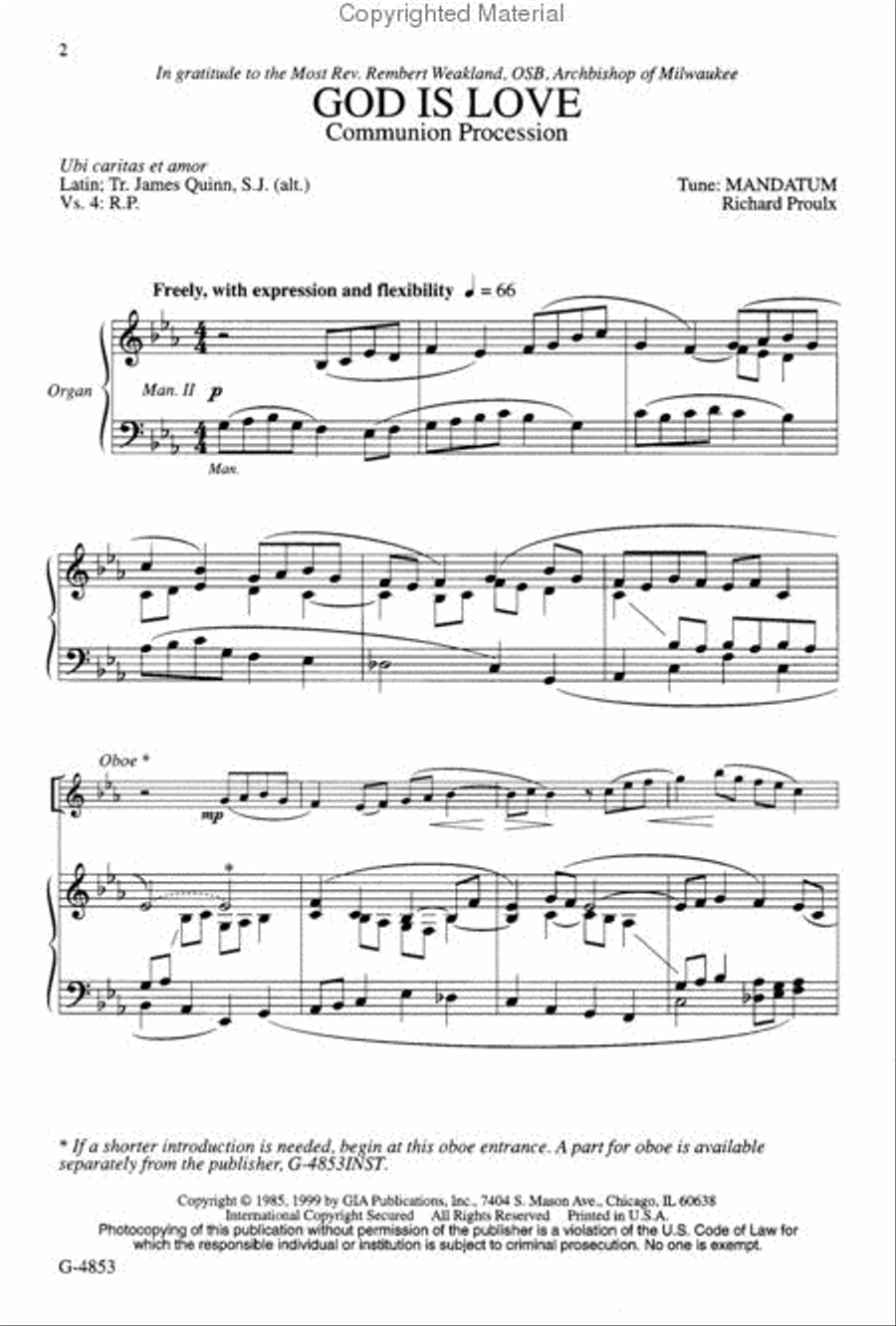 God is Love 4-Part scores gallery preview page 2