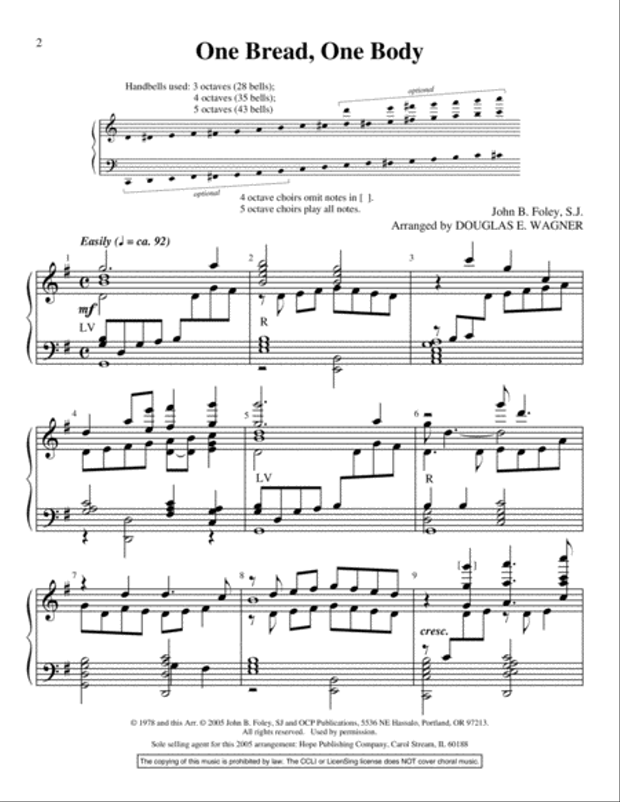 One Bread, One Body 5-Octaves scores gallery preview page 9