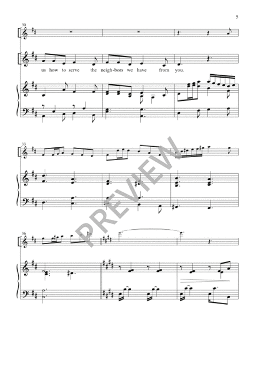 Jesu, Jesu, Fill Us with Your Love 2-Part scores gallery preview page 6