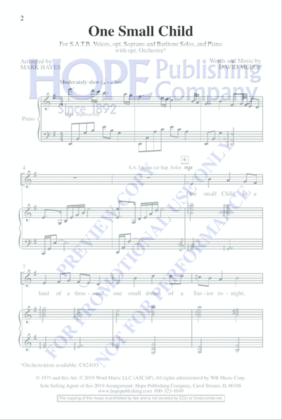 One Small Child 4-Part scores gallery preview page 2