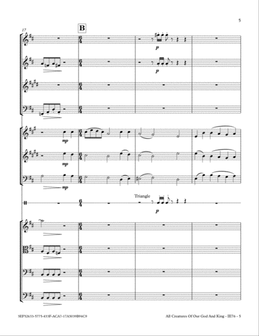 All Creatures Of Our God And King Full Orchestra scores gallery preview page 5