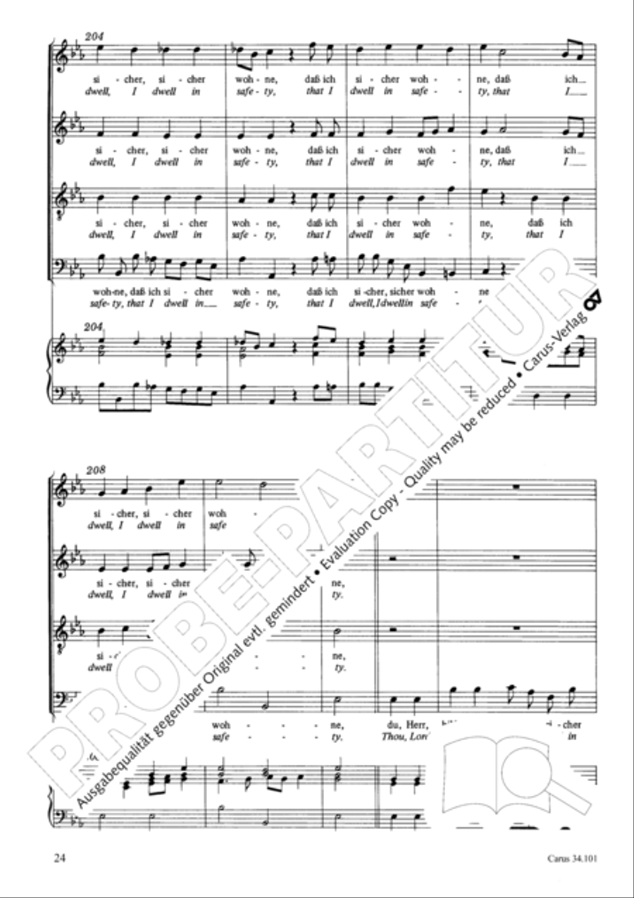 I lie and slumber, still and peaceful 4-Part scores gallery preview page 33