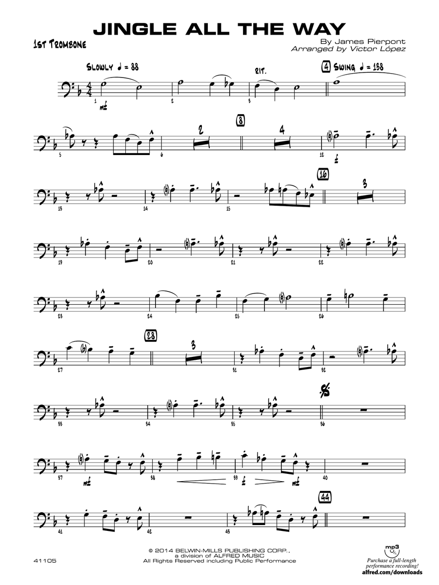 Jingle All the Way: 1st Trombone