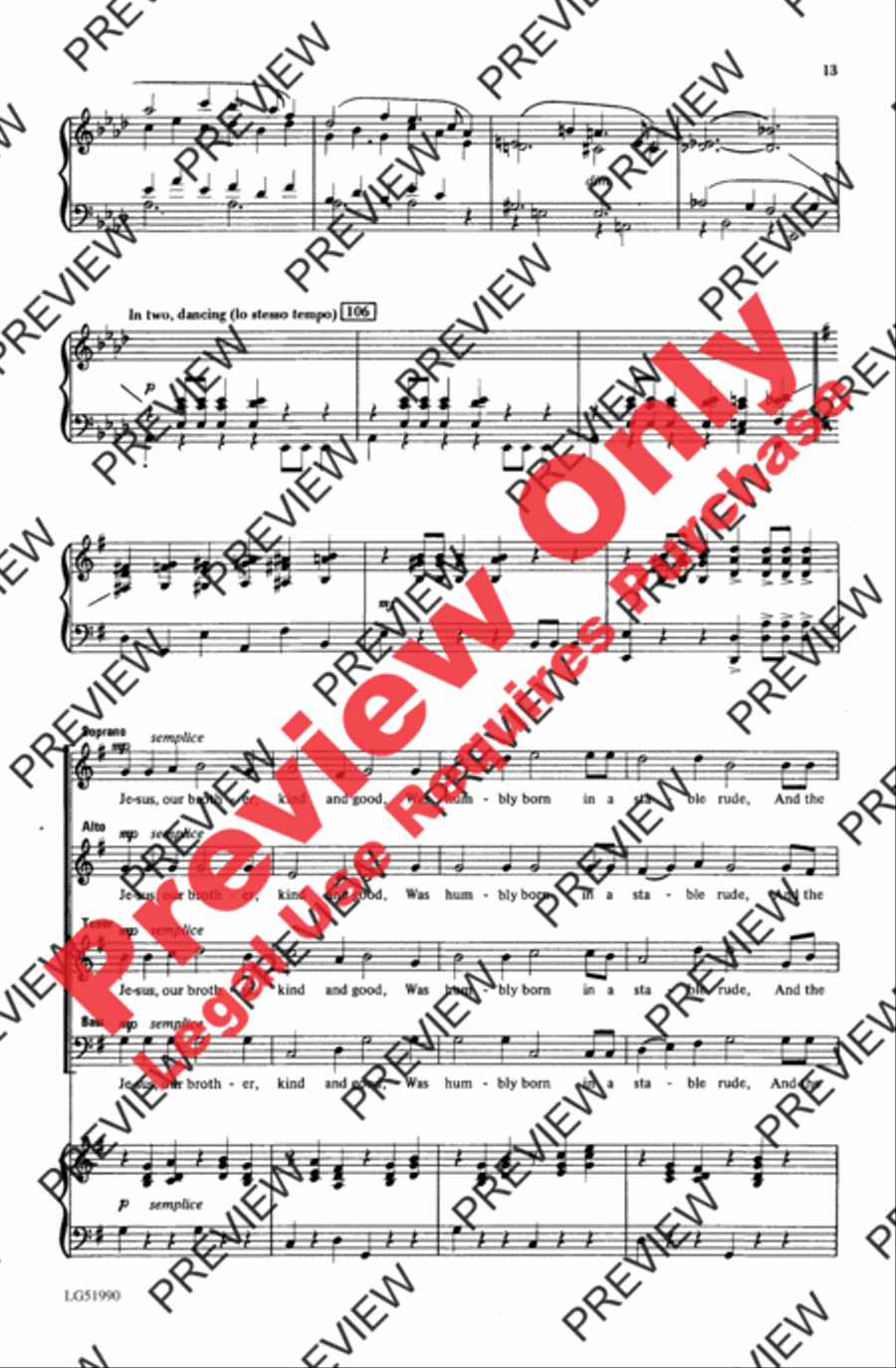 Carol Cantata Carol Cantata 4-Part scores gallery preview page 13