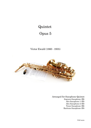 Book cover for Quintet arranged for 5 saxophones