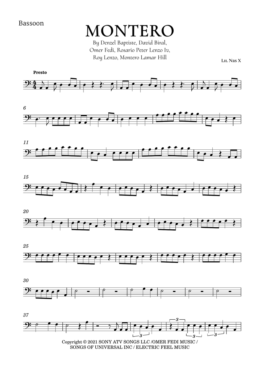 Montero Bassoon Solo scores gallery preview page 2