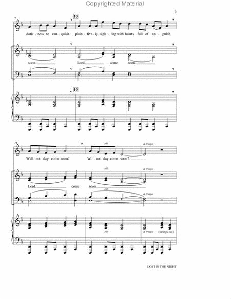 Lost in the Night 4-Part scores gallery preview page 3