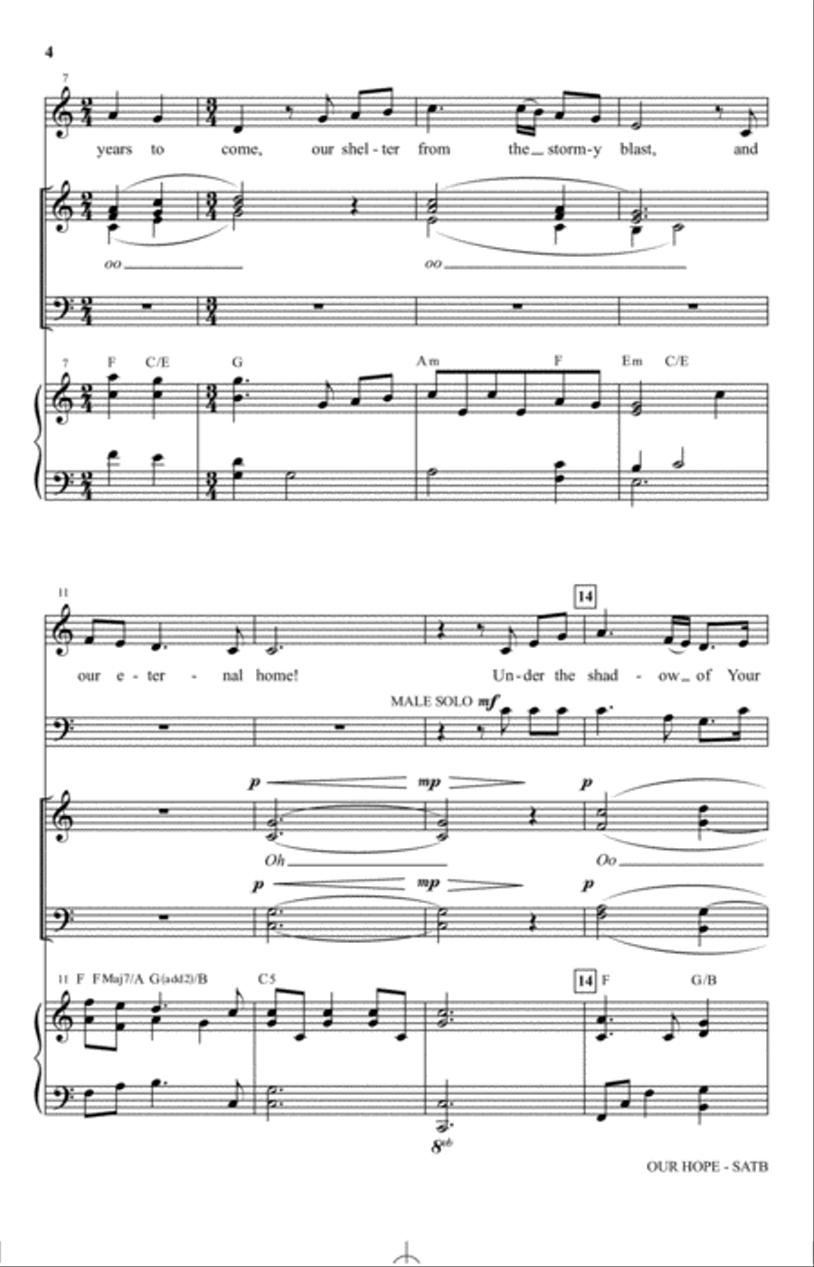 Our Hope (O God, Our Help) 4-Part scores gallery preview page 2