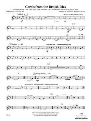 Carols from the British Isles: E-flat Alto Saxophone