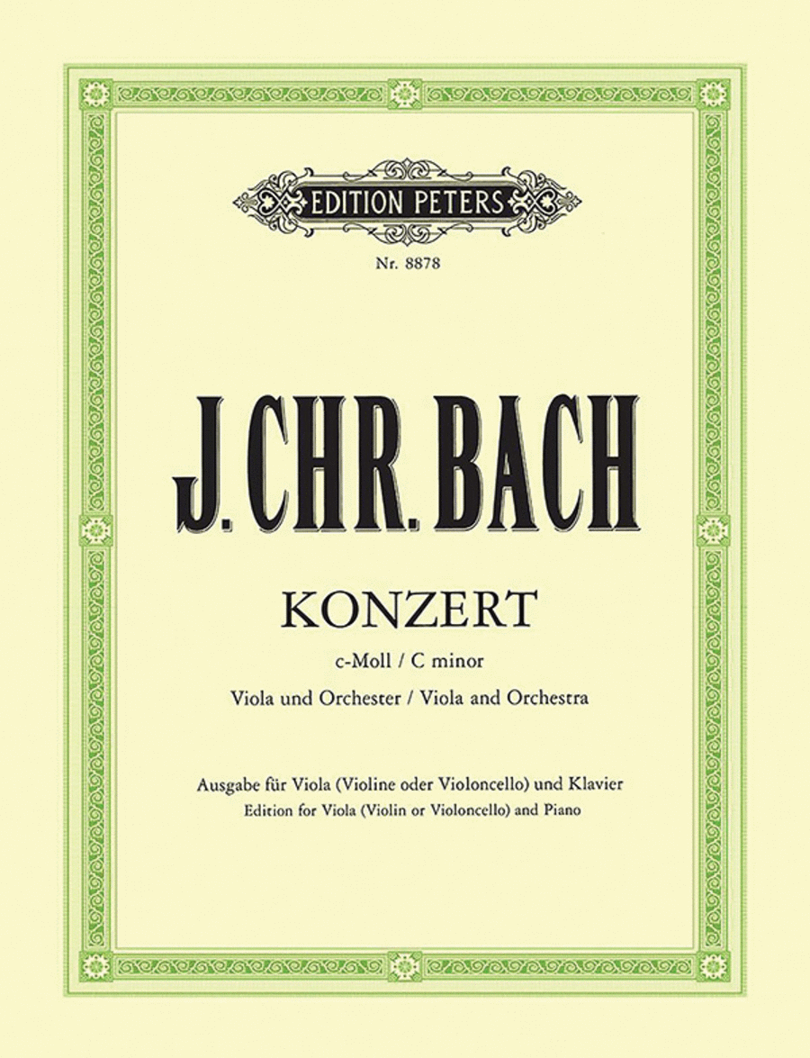 Johann Christian Bach: Viola Concerto (Violin and Cello Solos Included)
