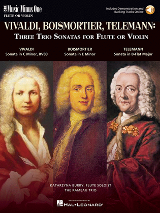 Book cover for 3 Trio Sonatas: Vivaldi, Boismorter and Telemann
