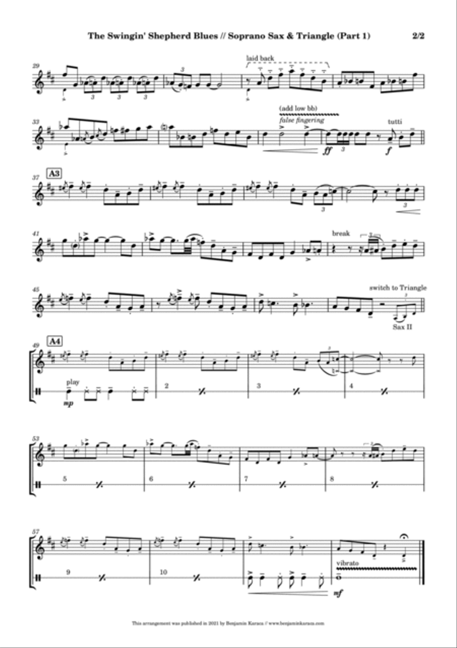 The Swingin' Shepherd Blues Woodwind Trio scores gallery preview page 4
