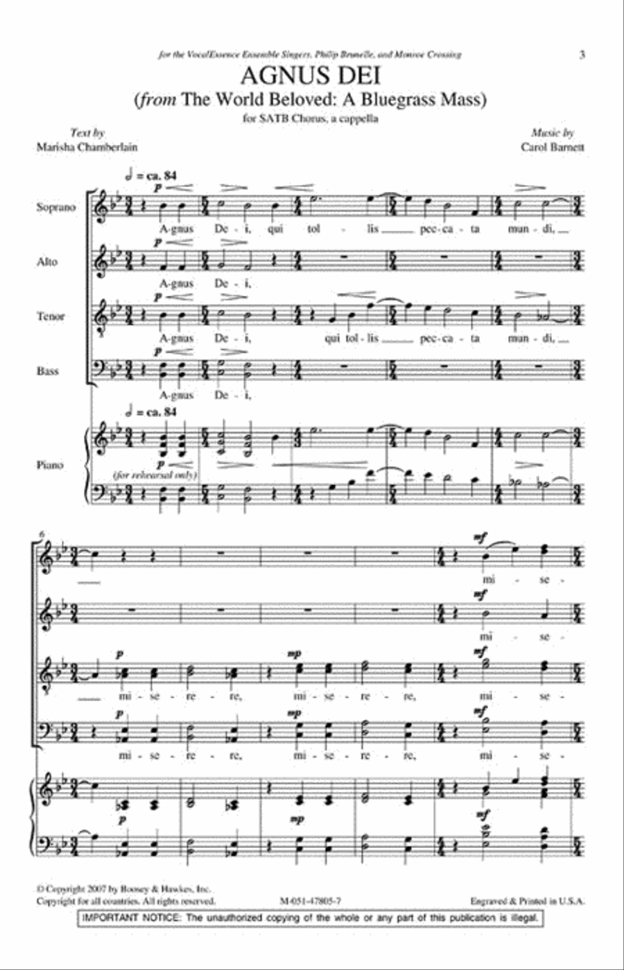 Agnus Dei 4-Part scores gallery preview page 2