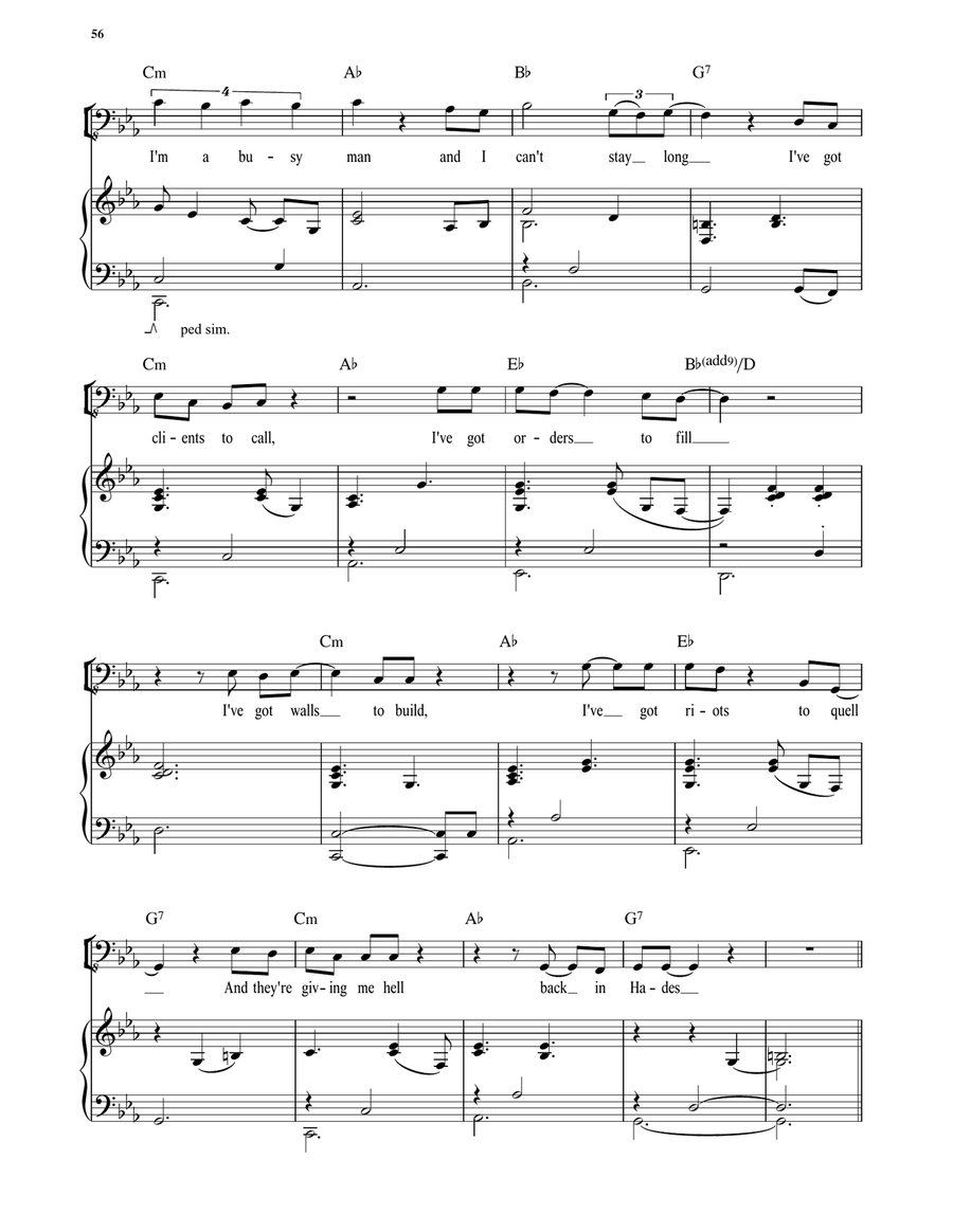 Hey, Little Songbird (from Hadestown) Voice scores gallery preview page 2