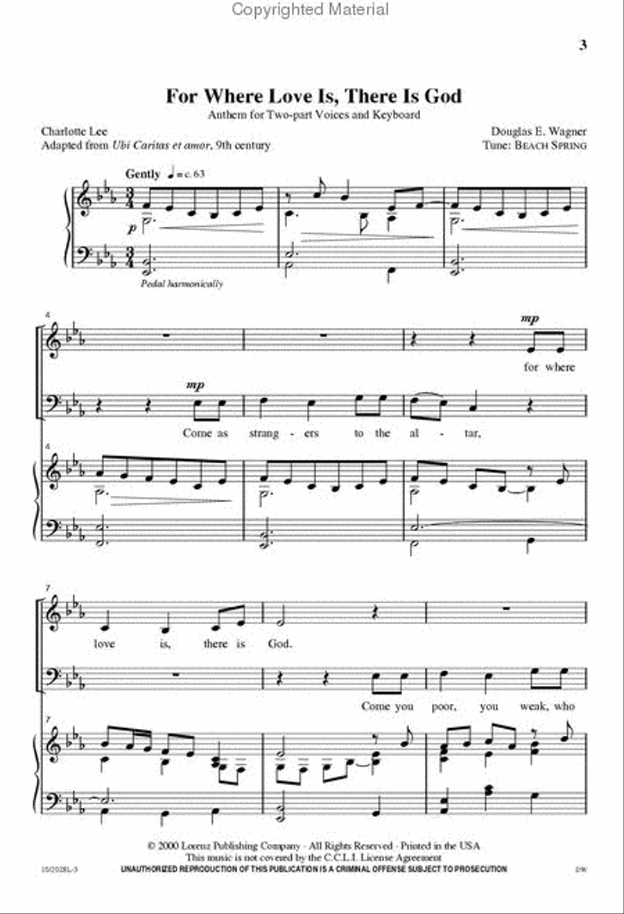 For Where Love is, There is God 2-Part scores gallery preview page 2