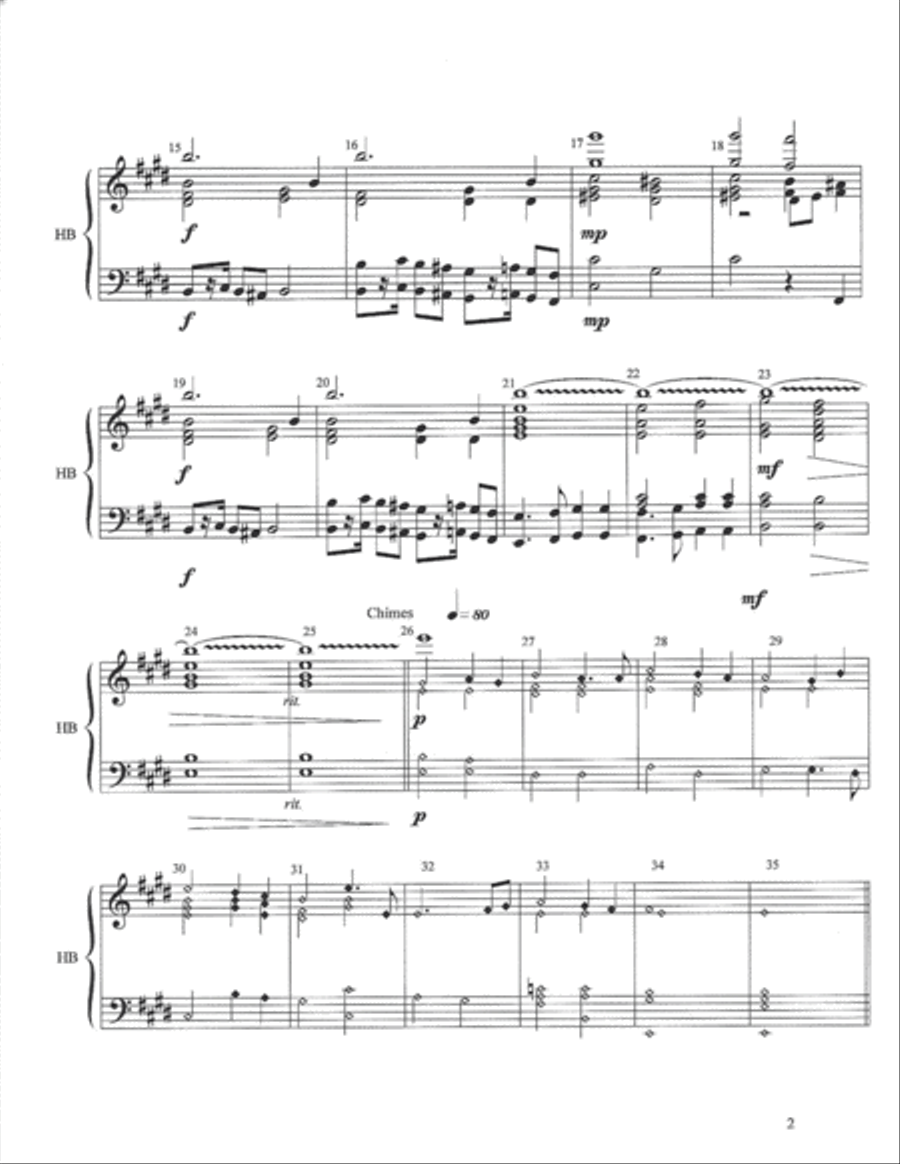 Christian Lullaby Handbell Choir scores gallery preview page 4