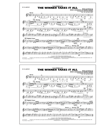 Book cover for The Winner Takes It All (from "Mamma Mia!") - Bb Clarinet