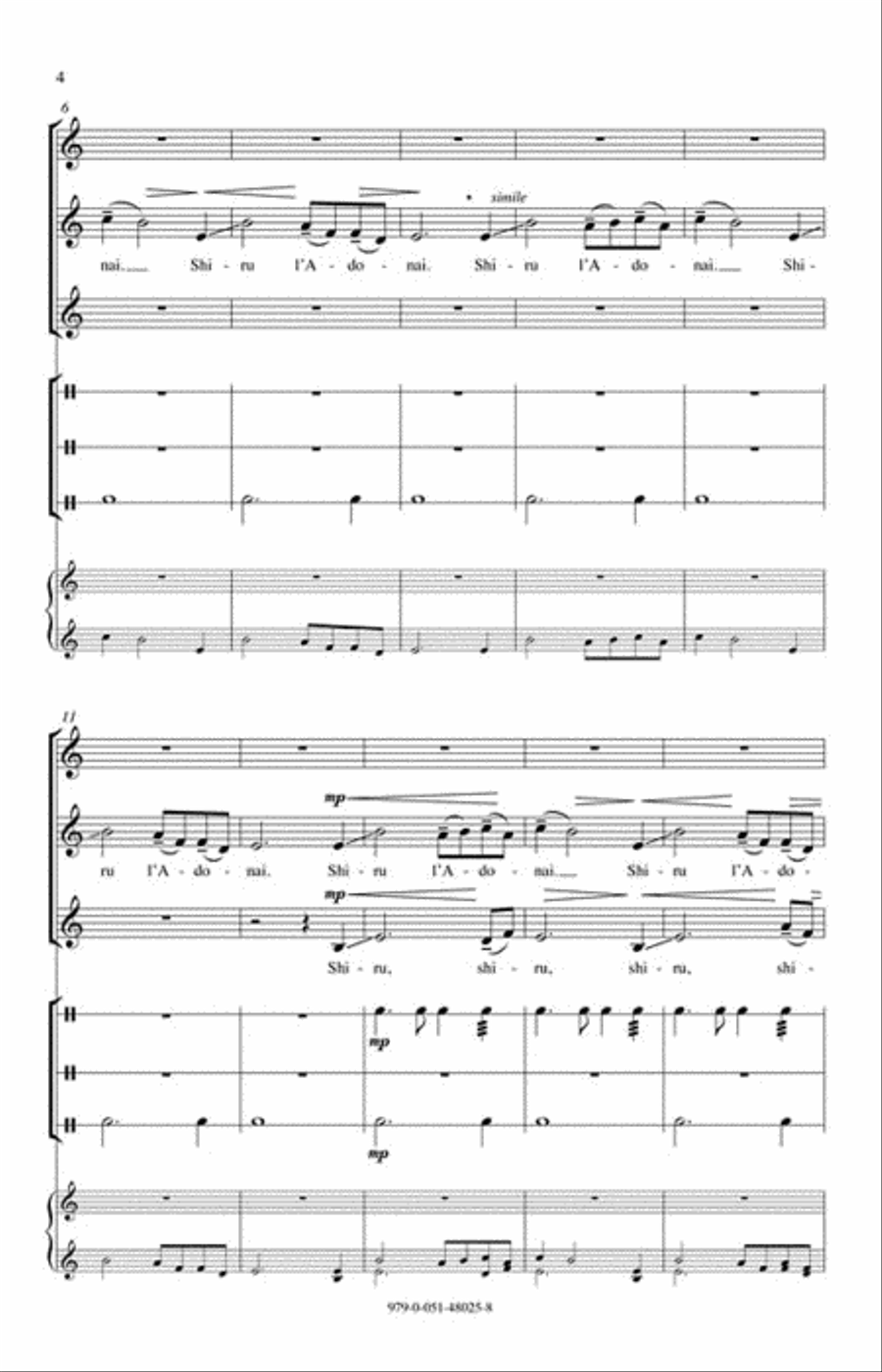 And Miriam Sang (Shiru L'Adonai) SSAA scores gallery preview page 3