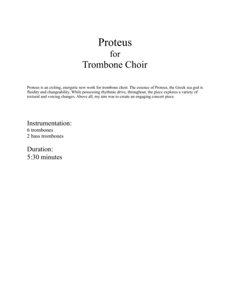 Proteus for Trombone Choir image number null