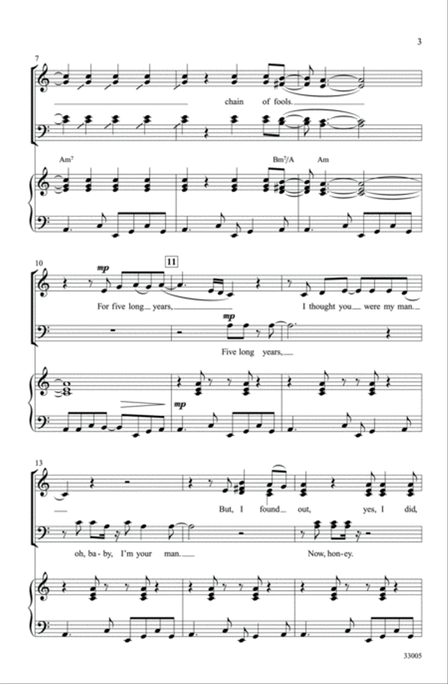 Chain of Fools 4-Part scores gallery preview page 3