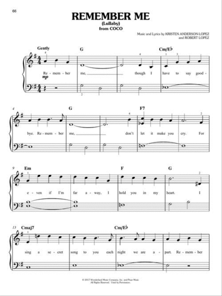 Disney Songs in Easy Keys Easy Piano scores gallery preview page 5