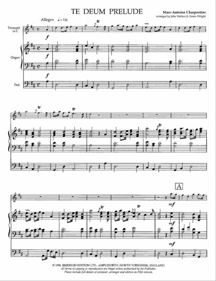 Te Deum Prelude Chamber Music scores gallery preview page 2