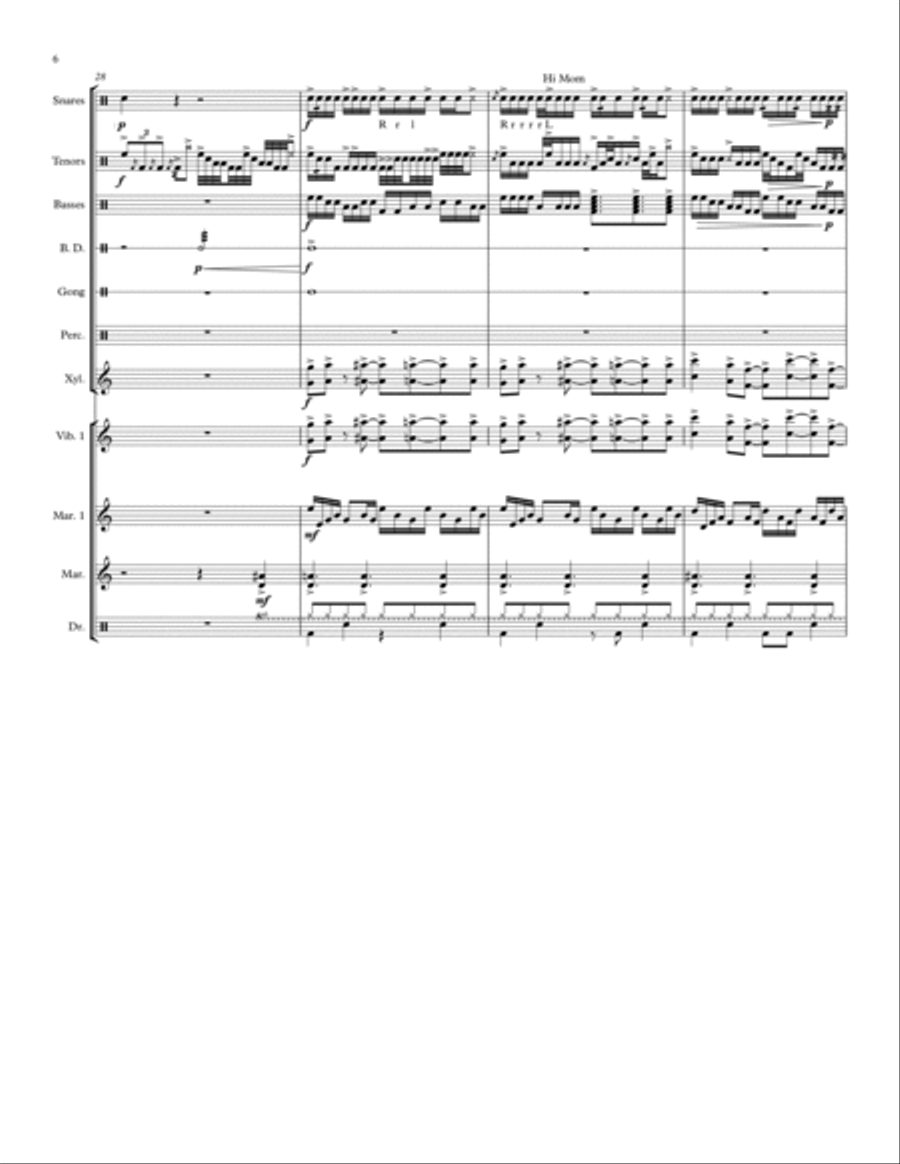 Zombies of Annihilation Percussion Ensemble scores gallery preview page 6