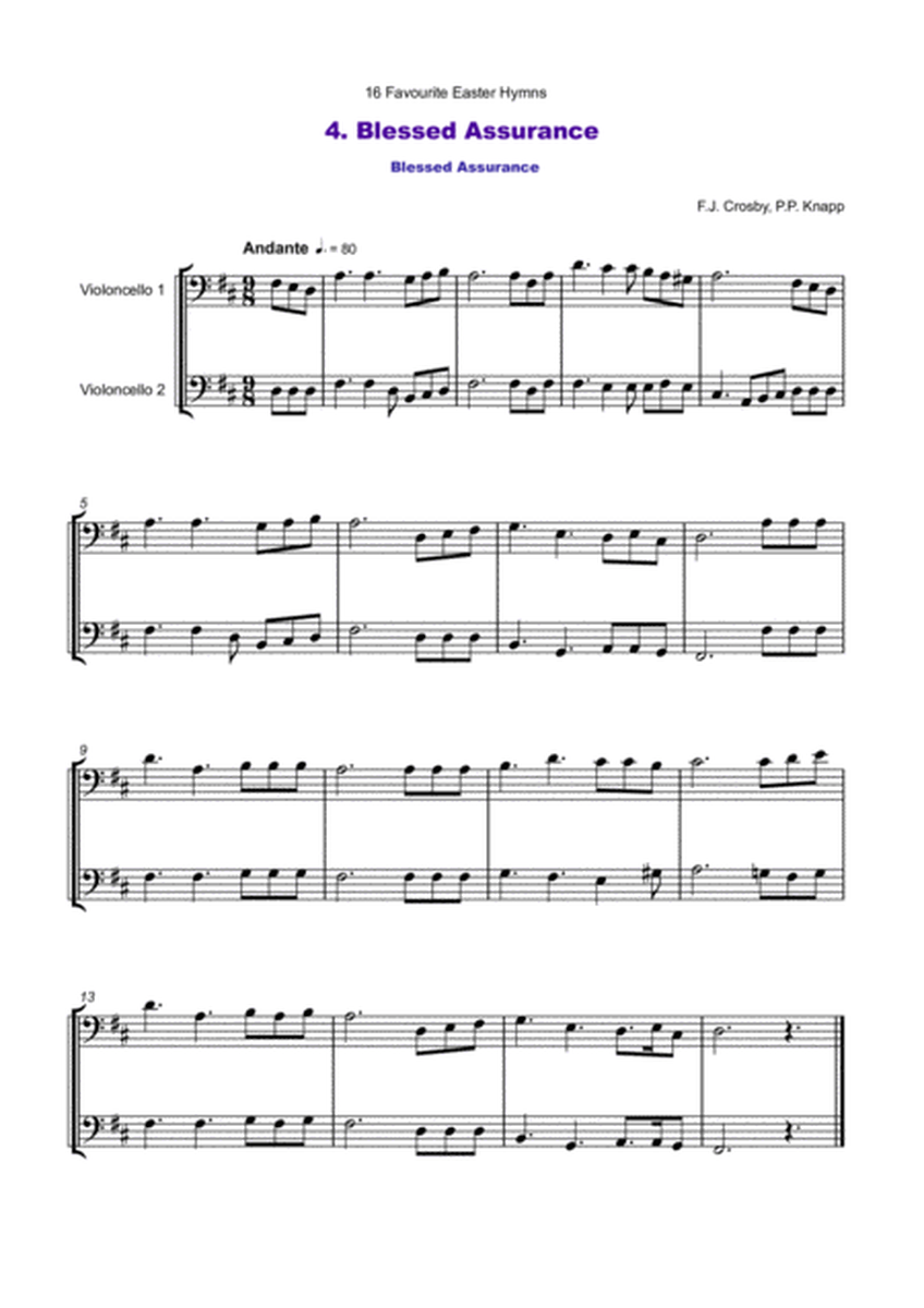 16 Favourite Easter Hymns for Cello Duet