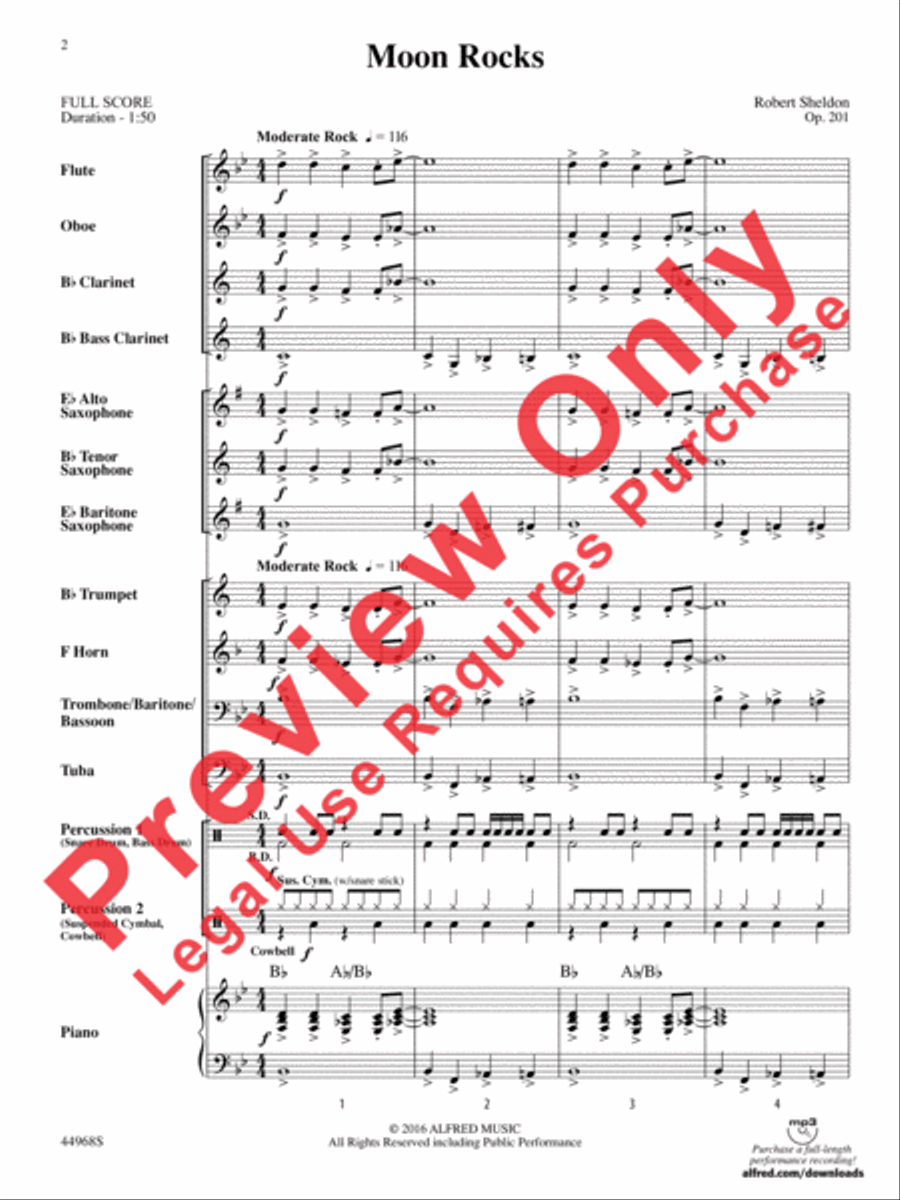 Moon Rocks Moon Rocks Concert Band scores gallery preview page 15