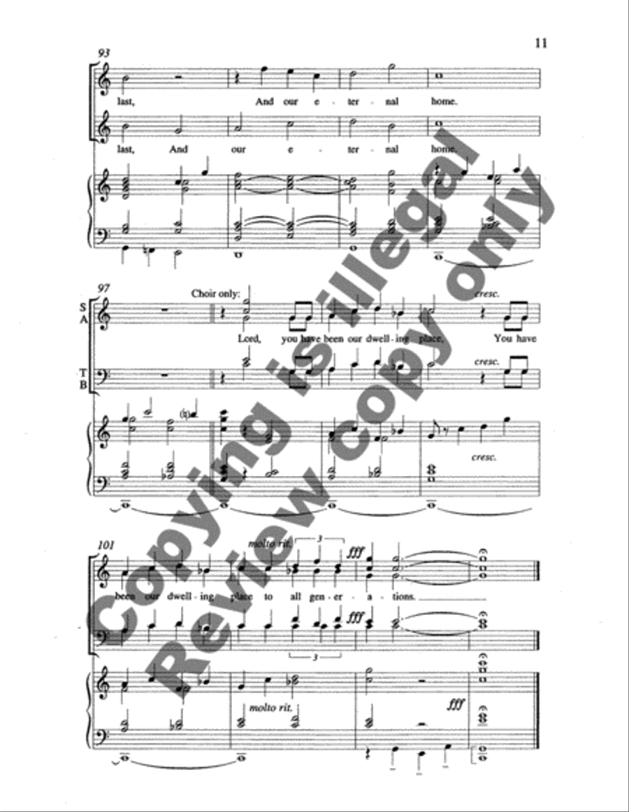 Lord, You Have Been Our Dwelling Place 4-Part scores gallery preview page 10