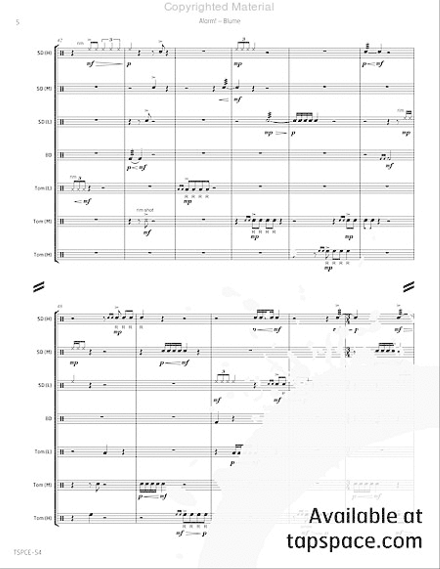 Alarm! Percussion Ensemble scores gallery preview page 9