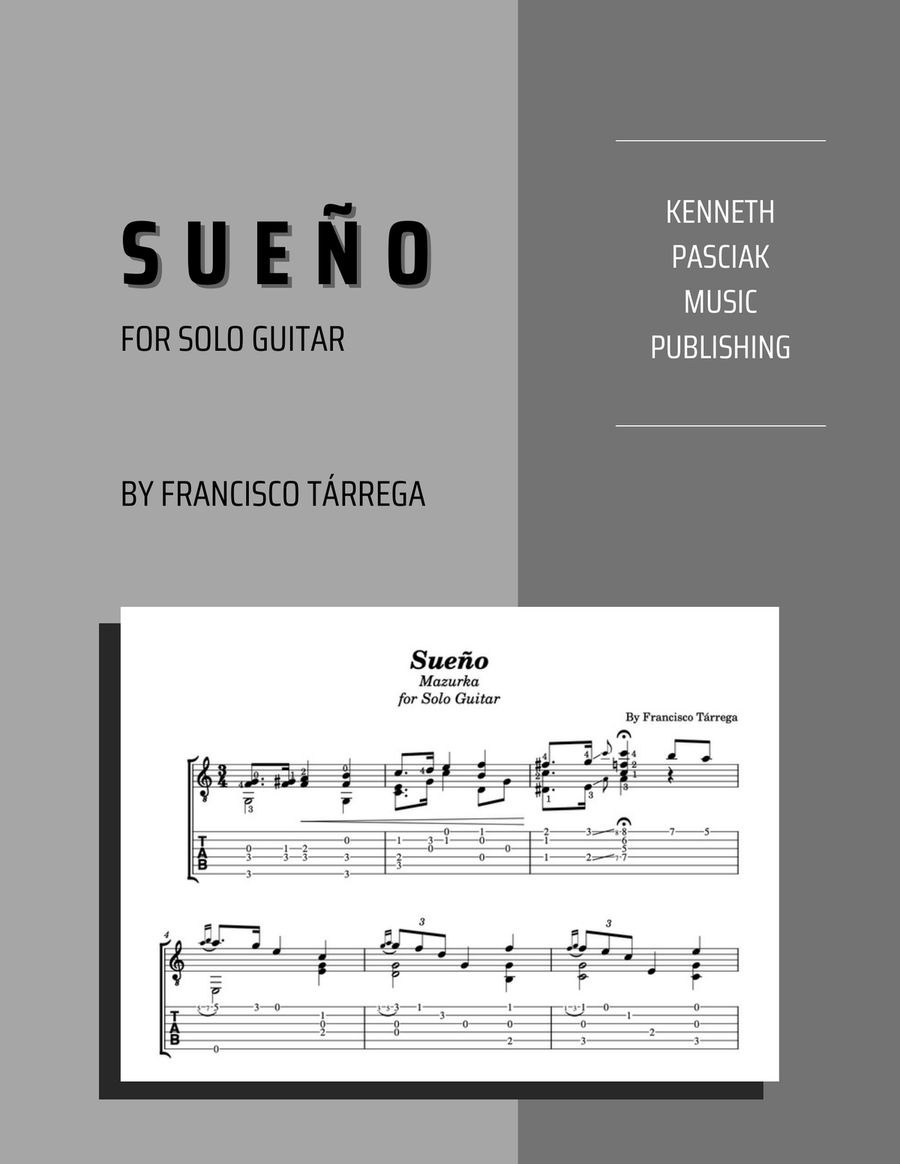 Sueño (for Solo Guitar) Sueño (for Solo Guitar) Acoustic Guitar scores gallery preview page 1