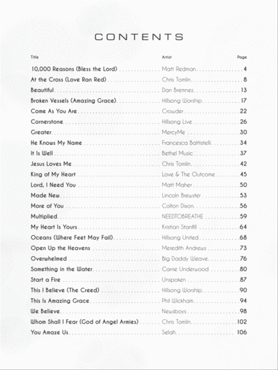 2015 Modern Christian Hits -- The Acoustic Covers Acoustic Guitar scores gallery preview page 9