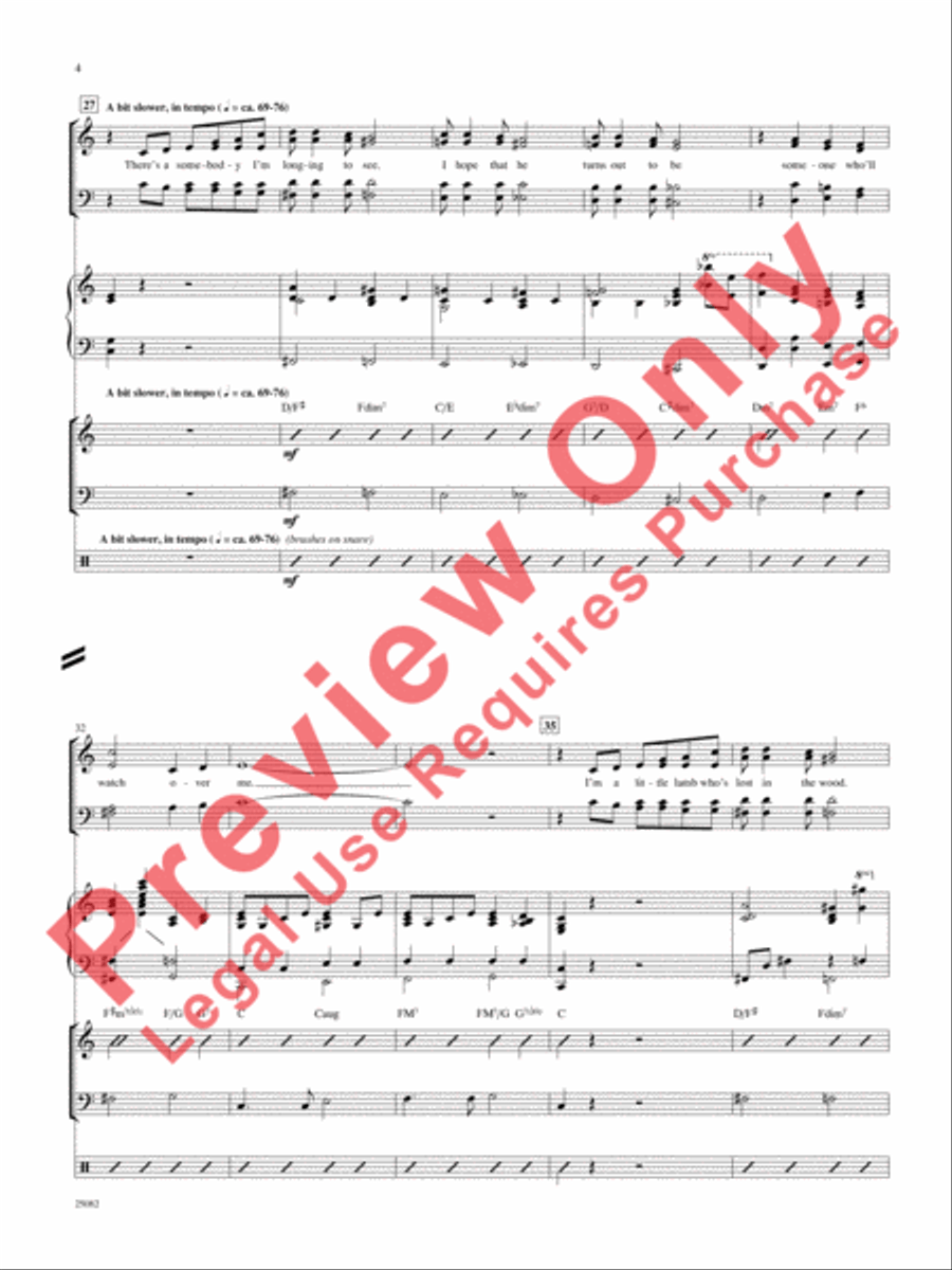 Someone to Watch Over Me Choir scores gallery preview page 5