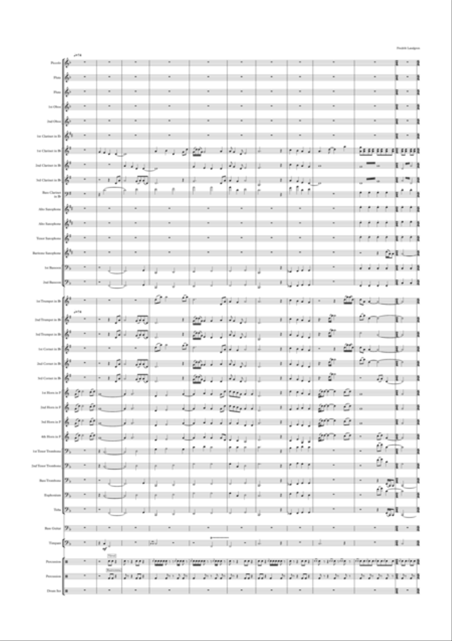 Fanfar and Tribute Fanfar and Tribute Marching Band scores gallery preview page 1