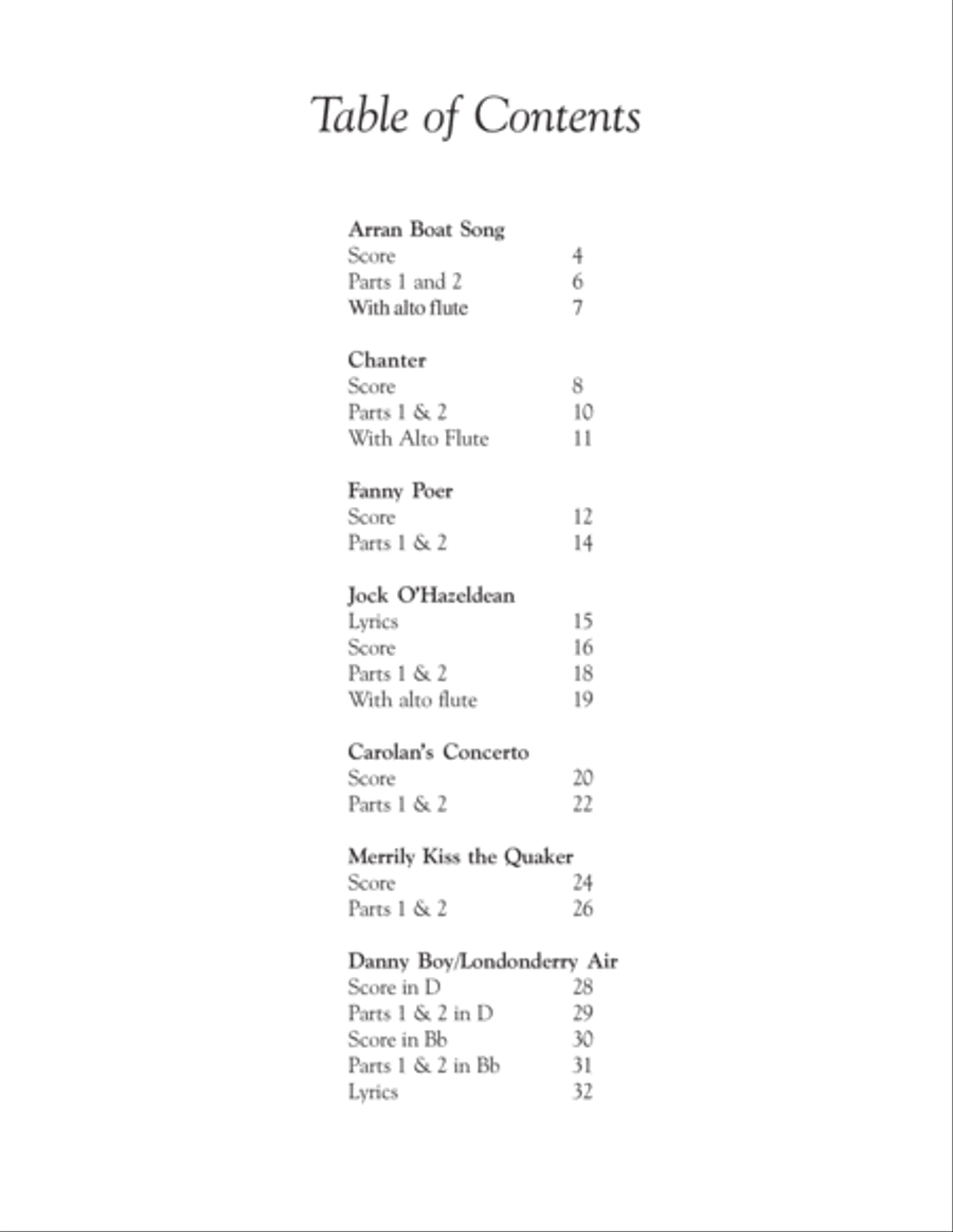 Girls and Whistles for Folk Harp and Winds Celtic Harp scores gallery preview page 2