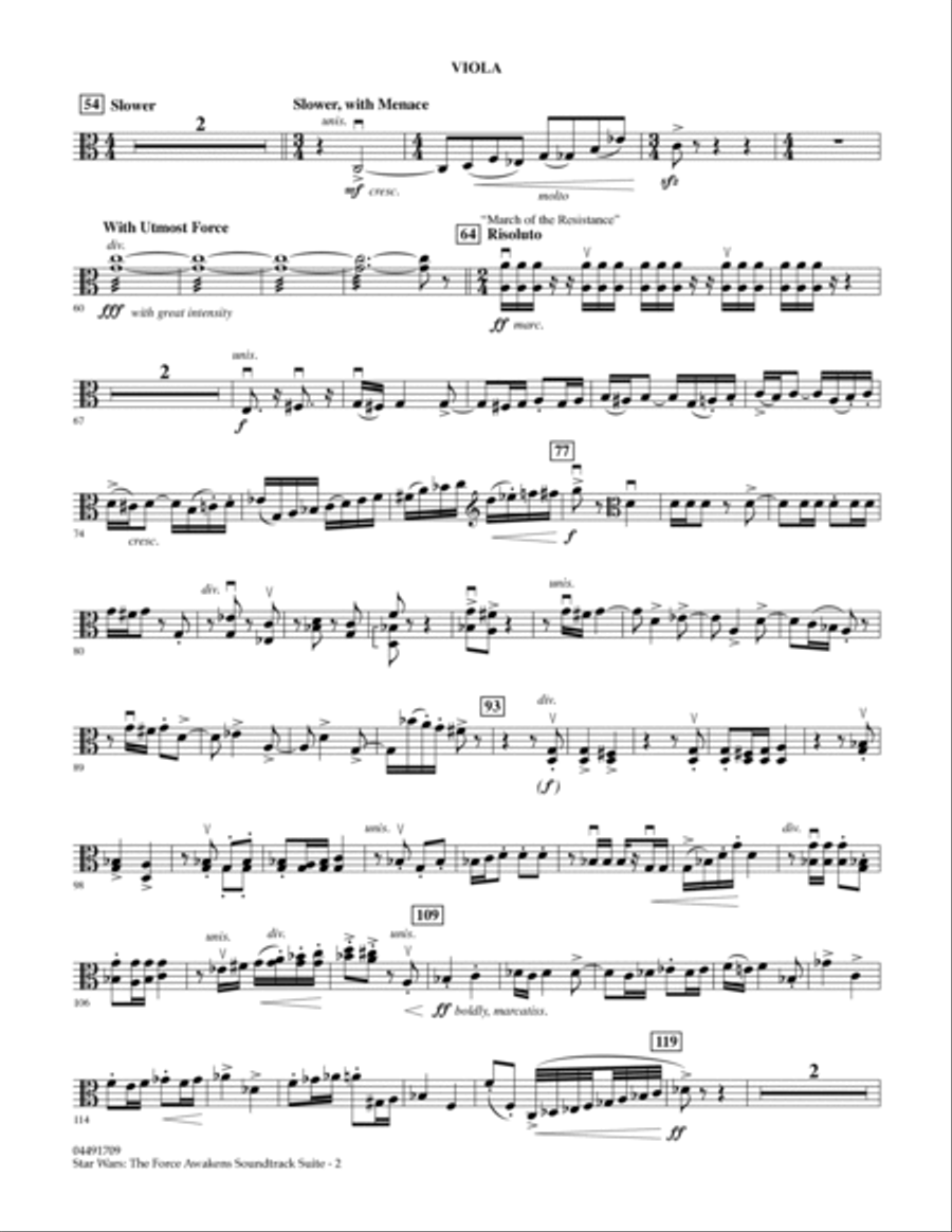 Star Wars: The Force Awakens Soundtrack Suite - Viola Viola scores gallery preview page 2