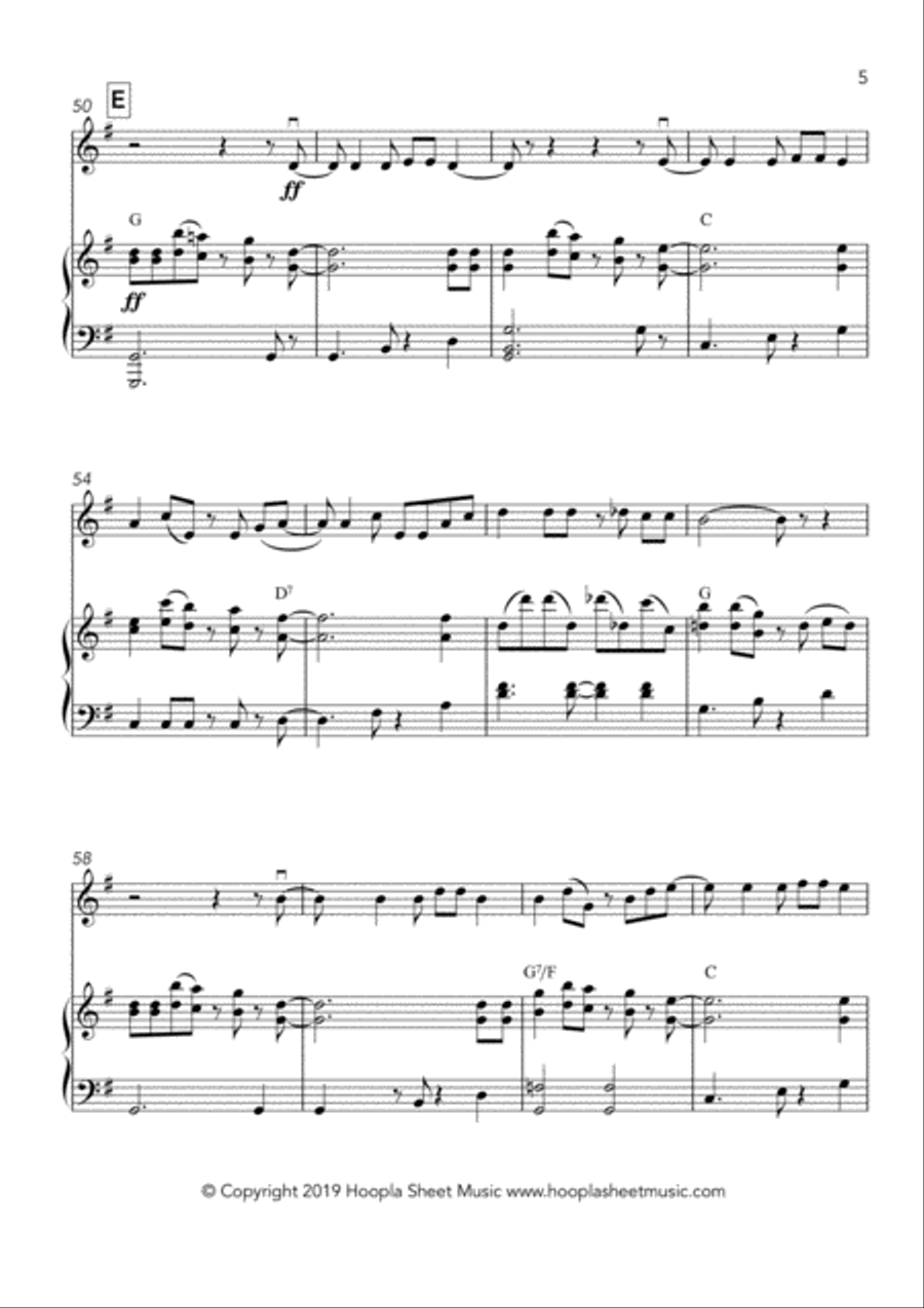 Jingle Bells Salsa Violin Solo scores gallery preview page 5