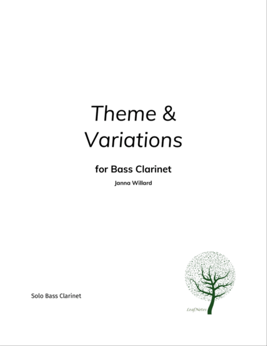 Theme & Variations for Bass Clarinet Bass Clarinet scores gallery preview page 2