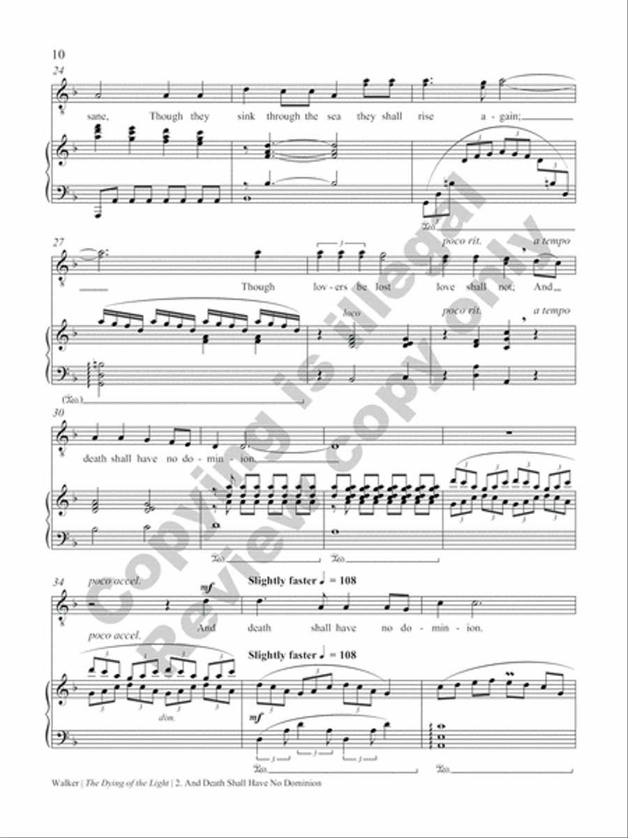 The Dying of the Light: Musical Settings of the Poetry of Dylan Thomas Cello scores gallery preview page 19