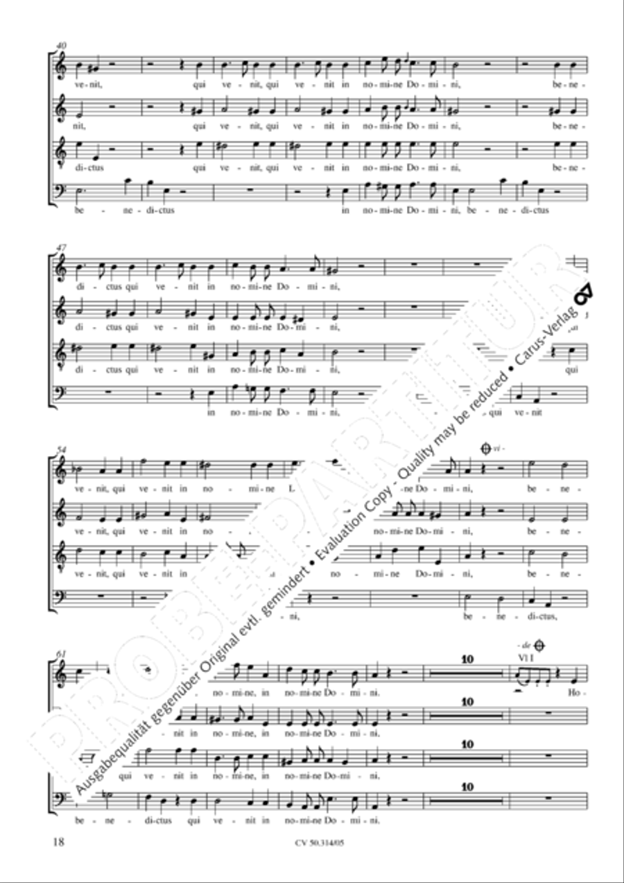 Missa Sancti Joannis Nepomuceni 4-Part scores gallery preview page 19