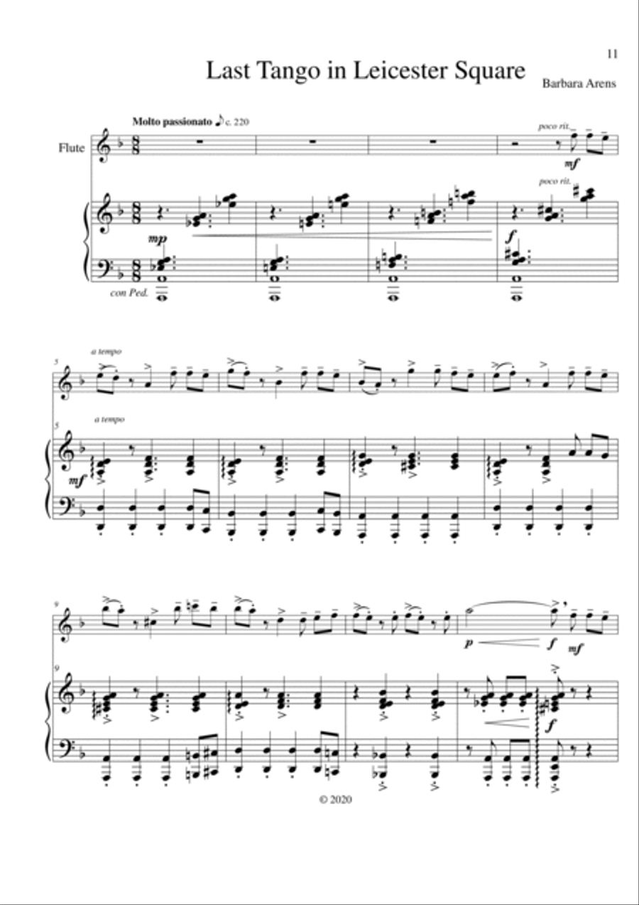 Last Tango in Leicester Square Flute Solo Digital Sheet Music