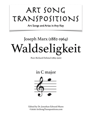 MARX: Waldseligkeit (transposed to C major)