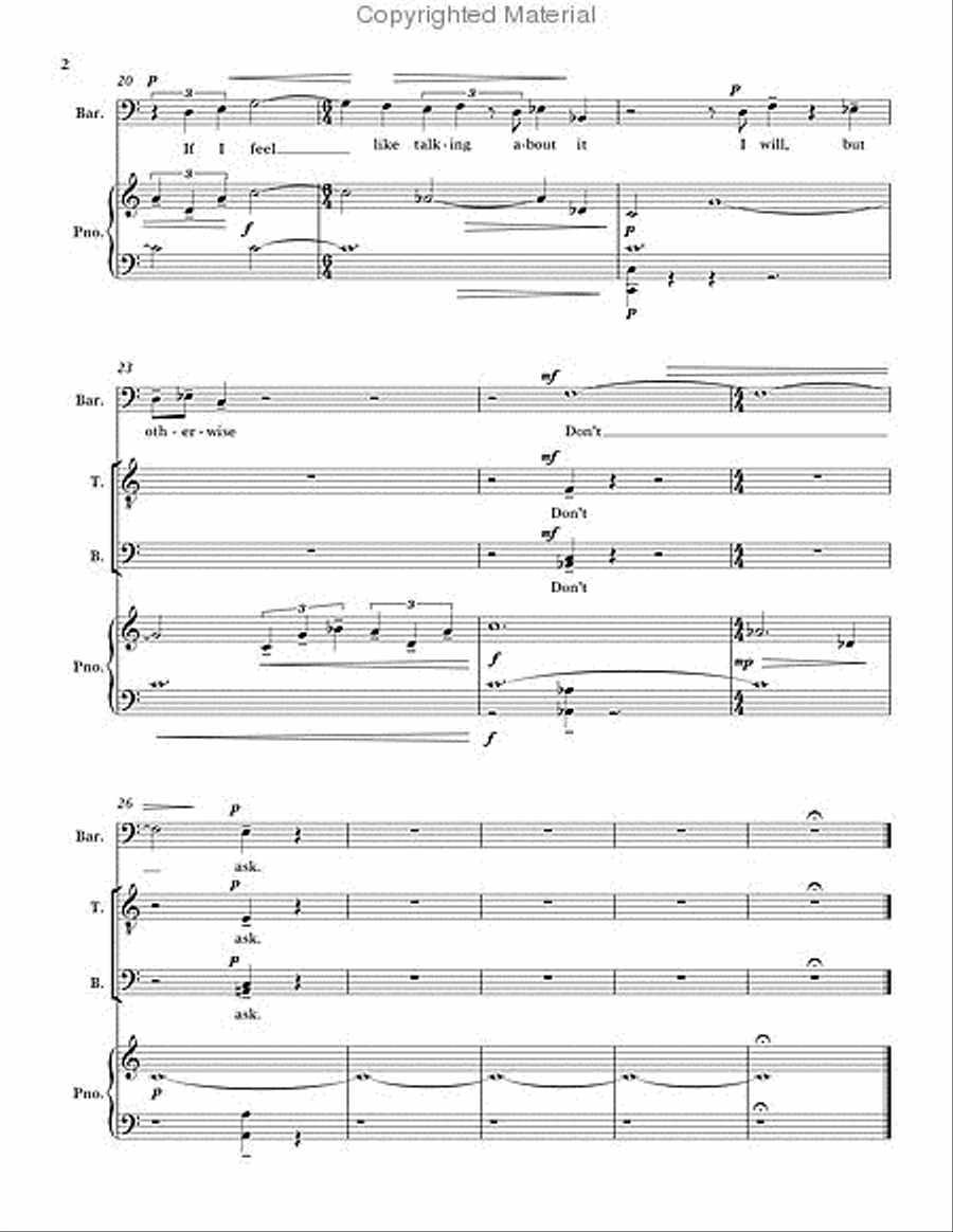 Songs of Love & War 4-Part scores gallery preview page 3