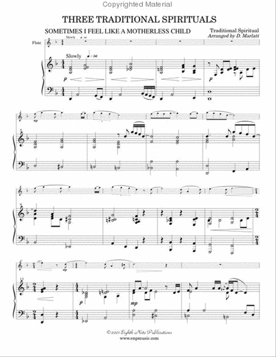 Three Traditional Spirituals Small Ensemble scores gallery preview page 2