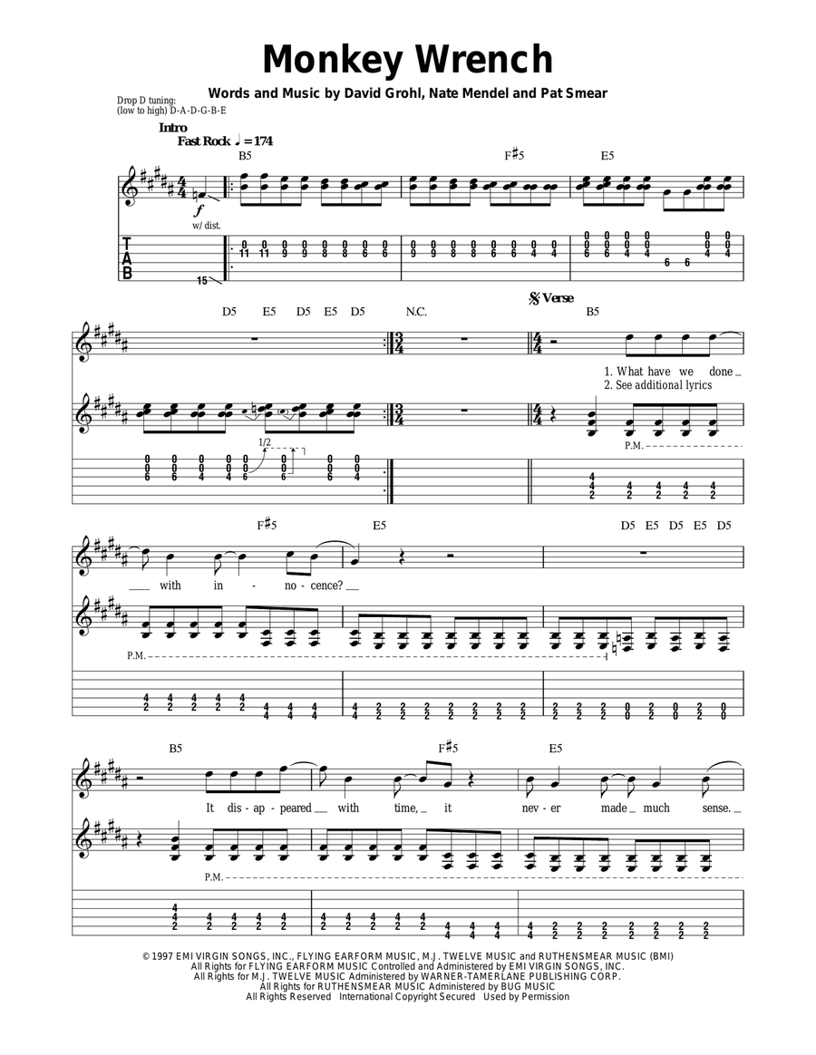 Monkey Wrench Acoustic Guitar scores gallery preview page 1