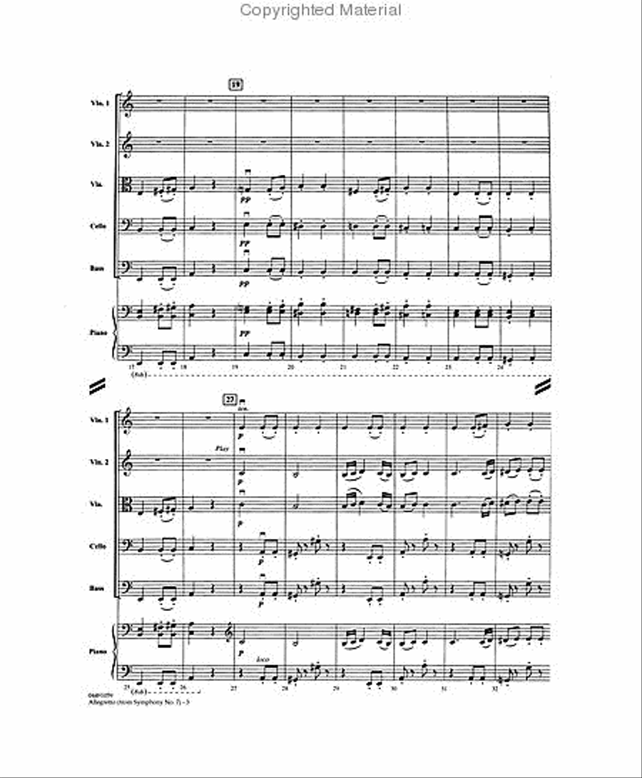 Allegretto (from Symphony No. 7) String Orchestra scores gallery preview page 3