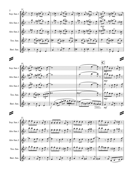 Tea for Two (for Saxophone Quartet SATB or AATB) image number null