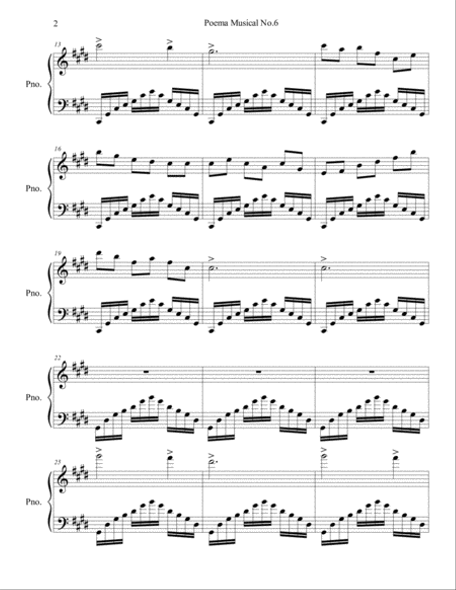 poema musical No.6 poema musical No.6 Piano Solo scores gallery preview page 2