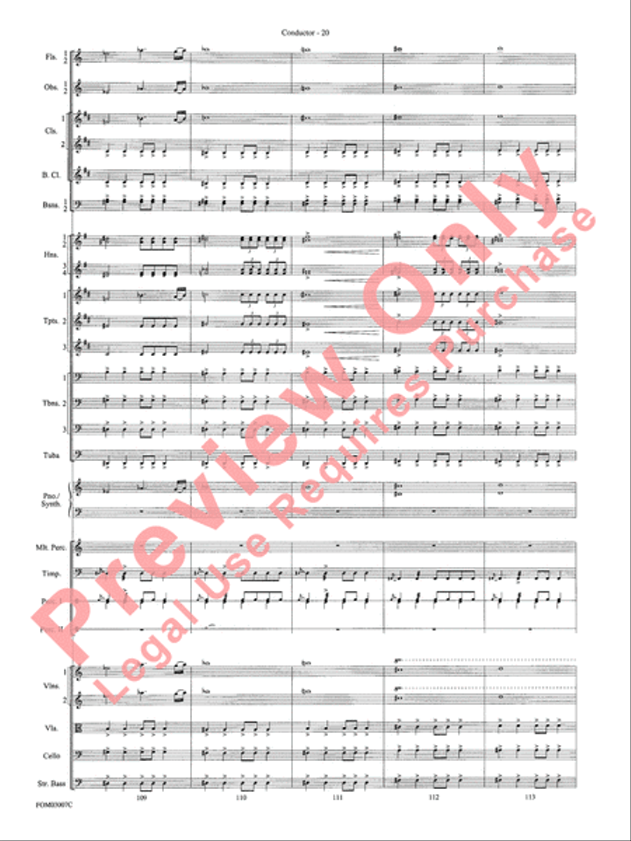 Symphonic Suite from Lord of the Rings: The Two Towers - Conductor Score Full Orchestra scores gallery preview page 22